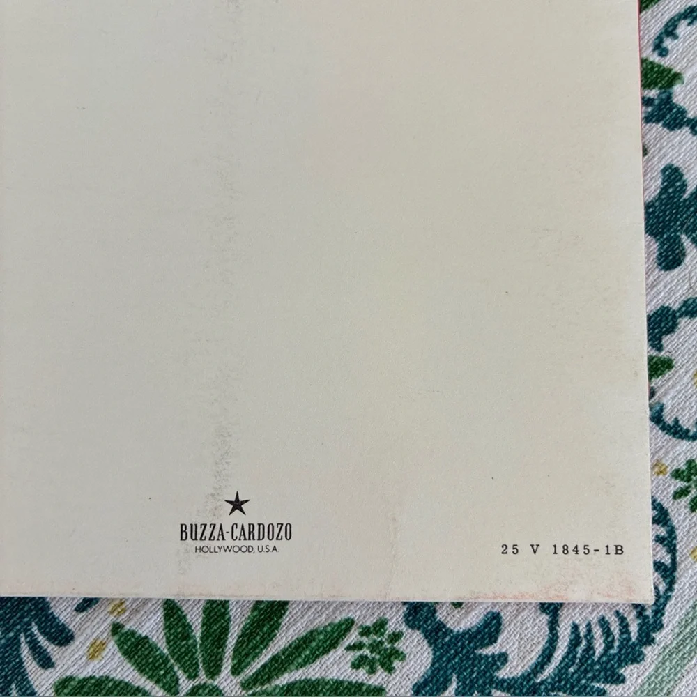 Vintage Buzza Cardozo Hollywood USA Love Greeting Card As IS